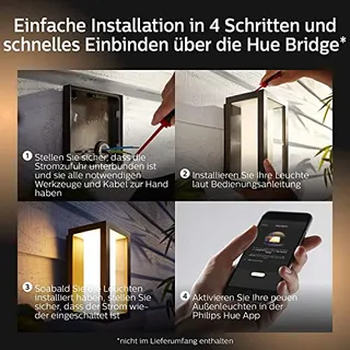 PHILIPS Hue Impress LED Buitenlamp 16 Miljoen Kleuren — miniatuur 9