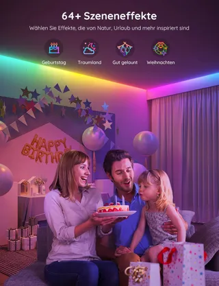 GOVEE RGBIC LED Strip 5m Bluetooth Muzieksync Gaming — miniatuur 5
