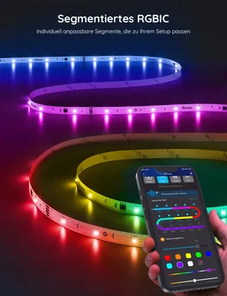 GOVEE RGBIC LED Strip 5m Bluetooth Muzieksync Gaming — miniatuur 8
