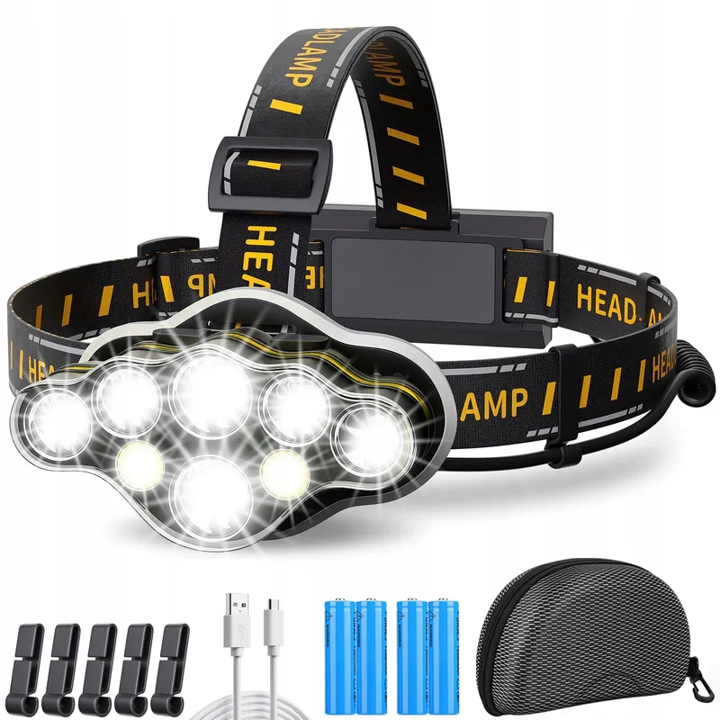 MLIAIMCE Superheldere LED Hoofdlamp 18000 Lumen 8 Modi IPX4 — foto 1