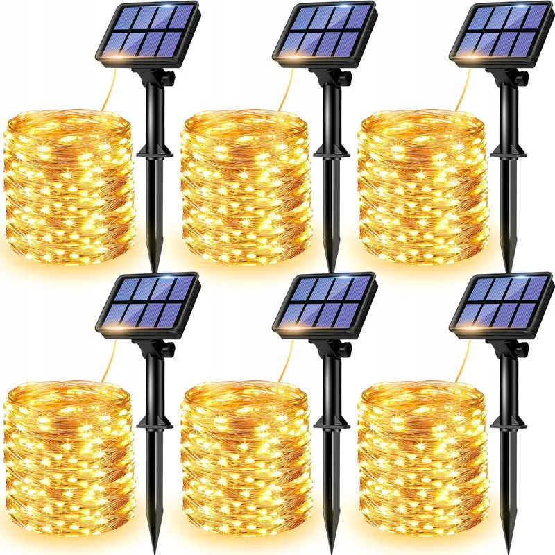 LITOGO Solar LED Lichtsnoer 12M 120 LED Waterdicht Tuin Balkon — foto 1