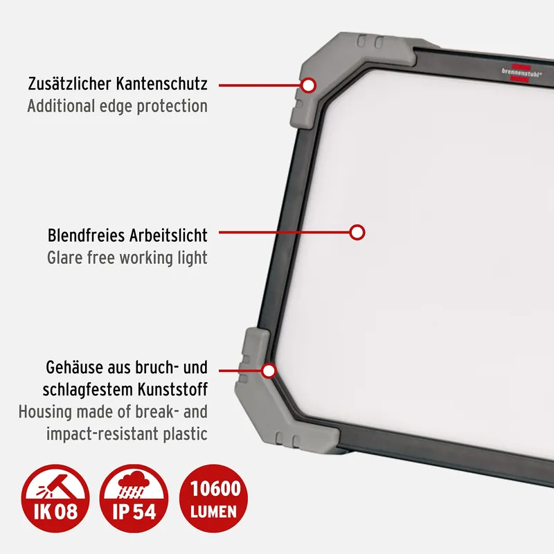 BRENNENSTUHL LED Bouwlamp DINORA 85W 10600lm 5700K IP54 5m Kabel — foto 2