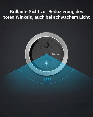 EZVIZ WLAN Deurbel 4600mAh 4,3 Inch Scherm 2MP Camera 155 PIR — miniatuur 2