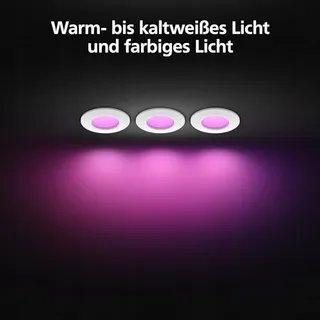 PHILIPS Hue Smart Slim Inbouwspots 3-pack 90mm Wit Kleur Bluetooth — miniatuur 2