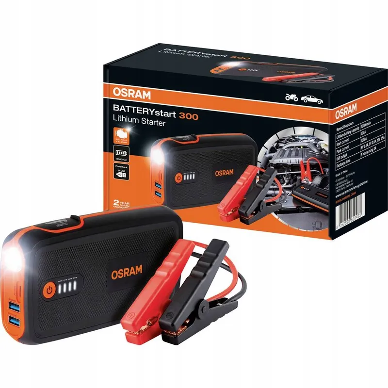 OSRAM BATTERYstart 300 Jumpstarter 1500A 12V Powerbank — foto 16
