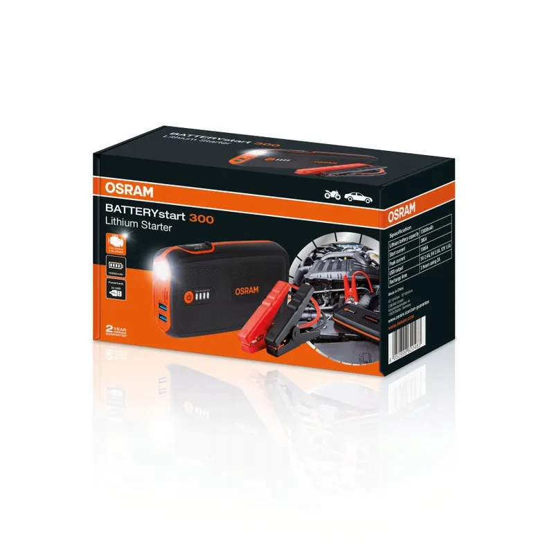 OSRAM BATTERYstart 300 Jumpstarter 1500A 12V Powerbank — foto 12