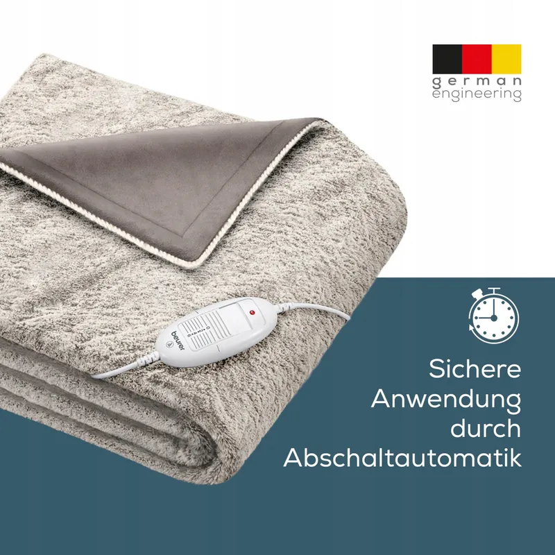 BEURER HD 75 Elektrische Deken 6 Standen Beige Bruin — foto 4