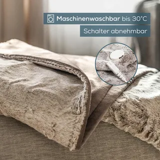BEURER HD 75 Elektrische Deken 6 Standen Beige Bruin — miniatuur 7