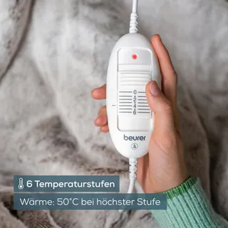 BEURER HD 75 Elektrische Deken 6 Standen Beige Bruin — miniatuur 6