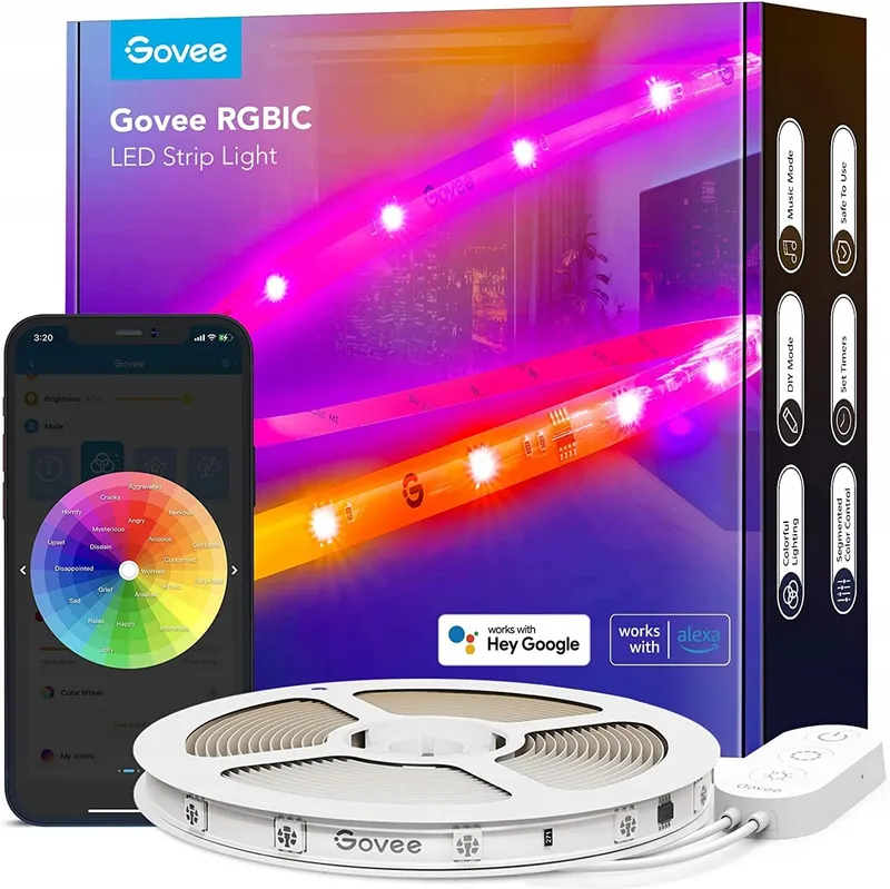 GOVEE RGBIC Pro 5m Smart LED Strip Met Alexa En Google Assistant — foto 1