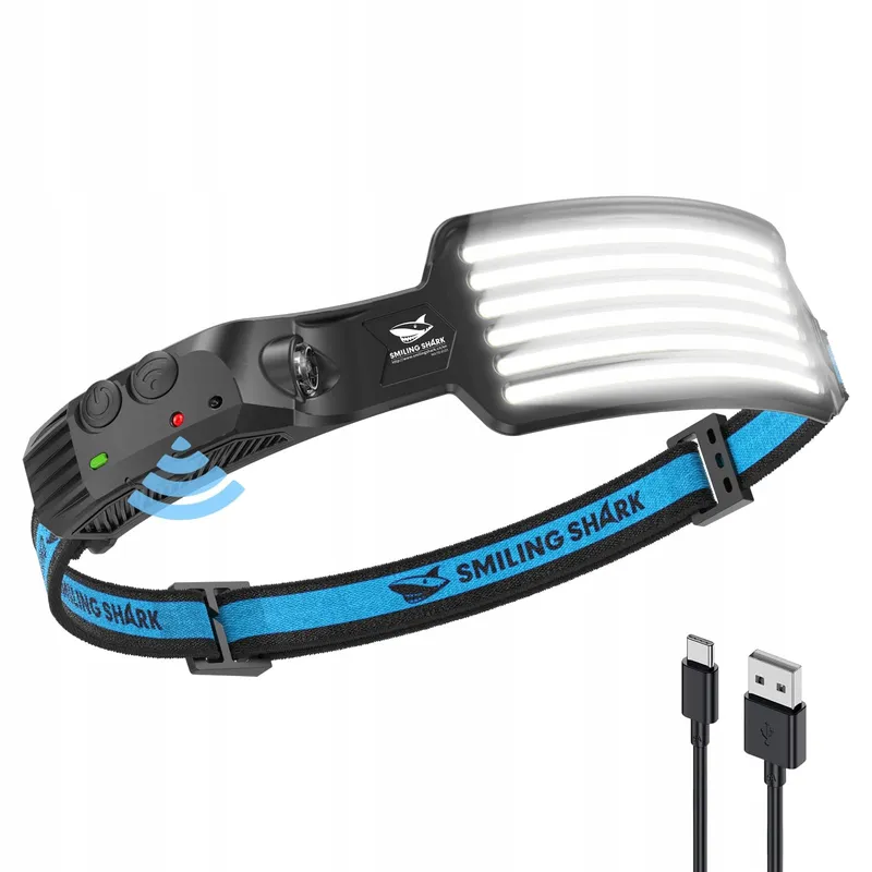 SMILING SHARK LED Hoofdlamp Groothoek Superhel Waterdicht — foto 1