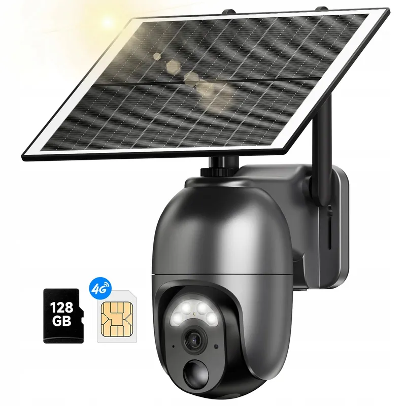 NUASI Buitencamera Solar 4G LTE 2K PTZ SIM 128GB IP66 — foto 1