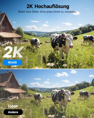 NUASI Buitencamera Solar 4G LTE 2K PTZ SIM 128GB IP66 — miniatuur 5