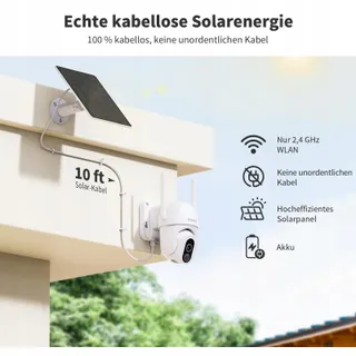 SEHMUA 2K Buitencamera Draadloos Accu en Zonne-energie — miniatuur 5