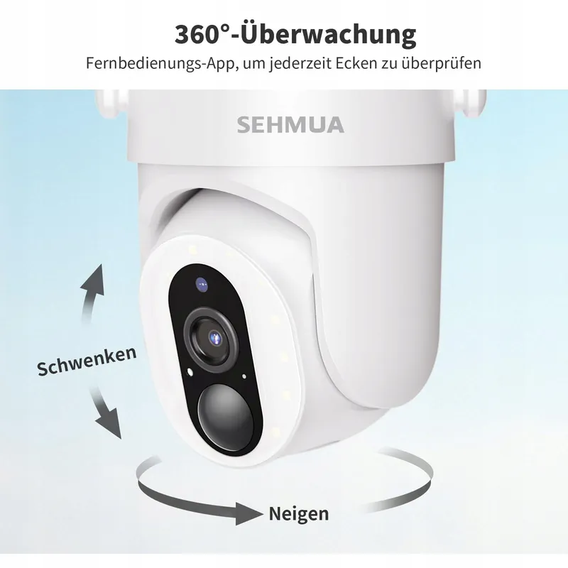 SEHMUA 2K Buitencamera Draadloos Accu en Zonne-energie — foto 6