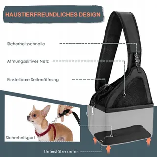 NASJAC Hondendraagtas Verstelbare Band Gaasstof Tot 3,5kg — miniatuur 2