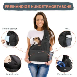 NASJAC Hondendraagtas Verstelbare Band Gaasstof Tot 3,5kg — miniatuur 3