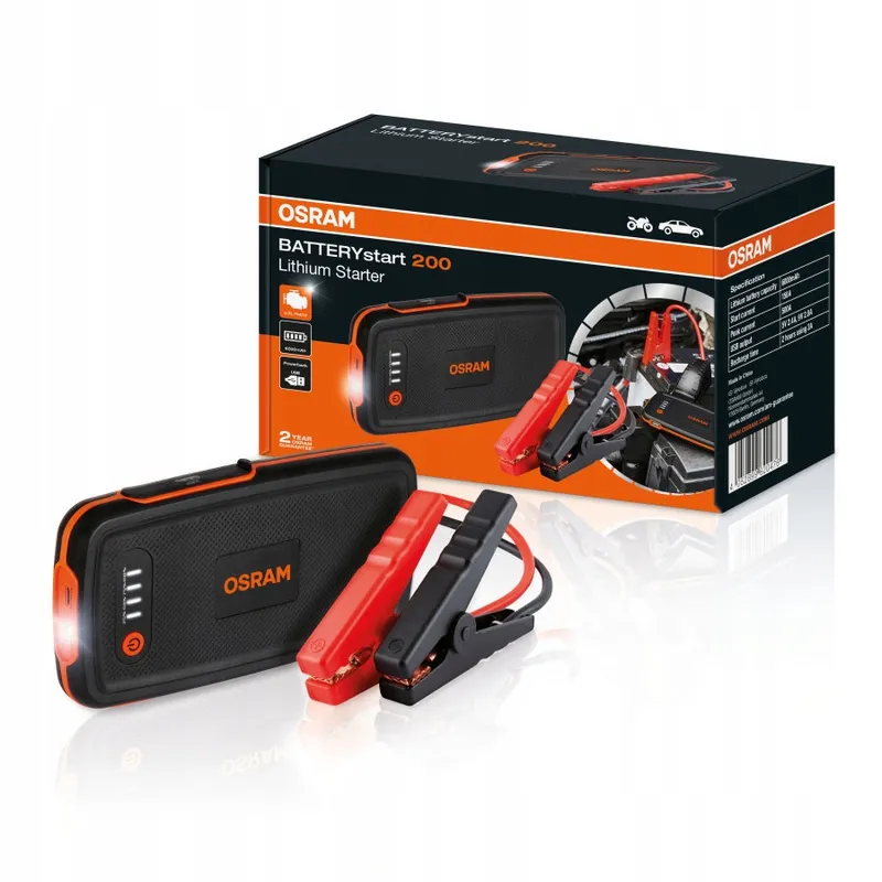 OSRAM BATTERYstart 200 Jumpstarter 500A 12V Motor Auto Powerbank — foto 10