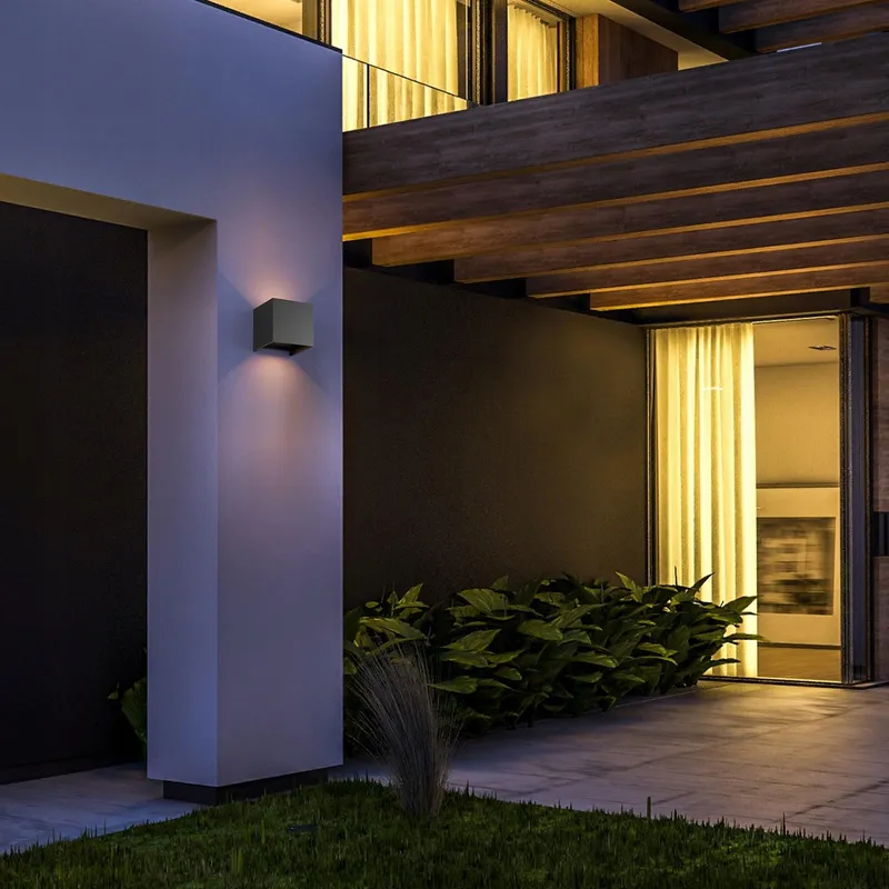 KLIGHTEN 2x LED Wandlamp Binnen Buiten 7W IP65 Warm Wit — foto 7