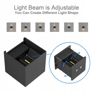 KLIGHTEN 2x LED Wandlamp Binnen Buiten 7W IP65 Warm Wit — miniatuur 3
