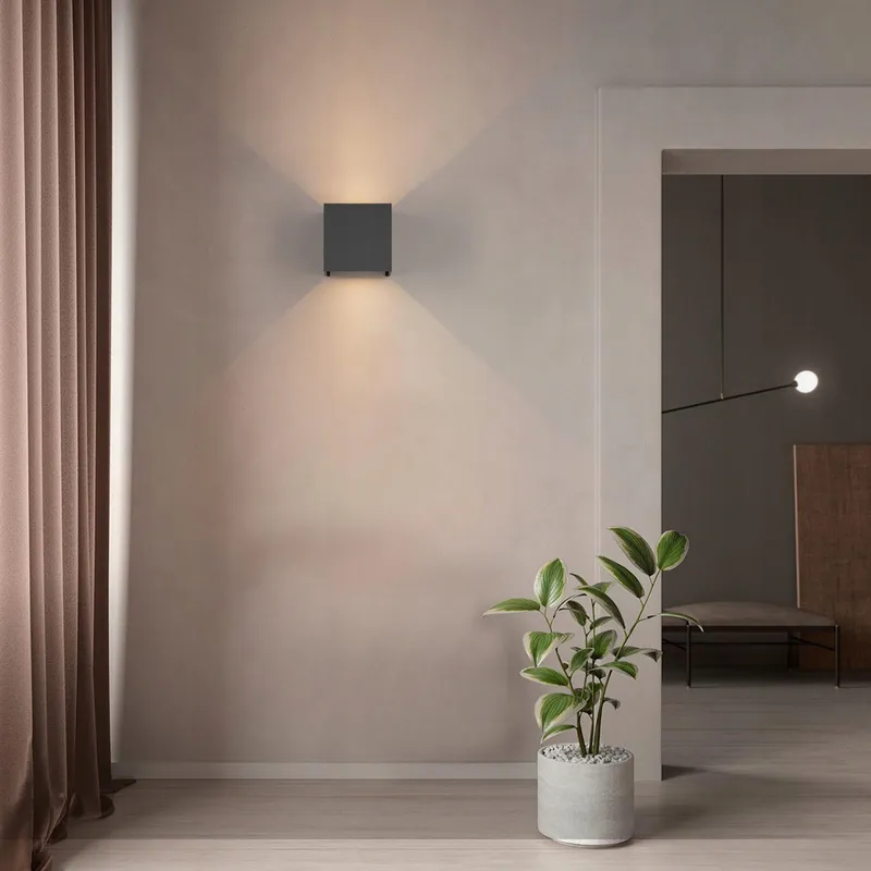 KLIGHTEN 2x LED Wandlamp Binnen Buiten 7W IP65 Warm Wit — foto 5