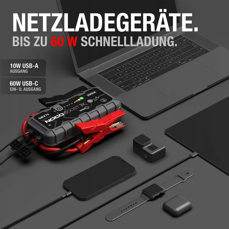 NOCO Boost X GBX75 2500A 12V Jumpstarter Powerbank Auto — foto 6