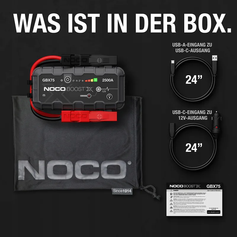 NOCO Boost X GBX75 2500A 12V Jumpstarter Powerbank Auto — foto 8