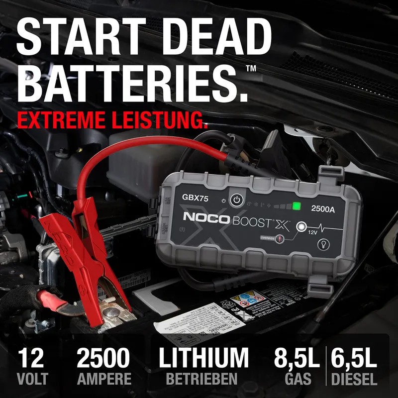 NOCO Boost X GBX75 2500A 12V Jumpstarter Powerbank Auto — foto 3