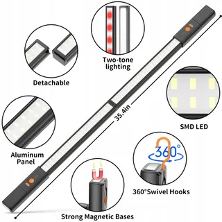 DAPHOMEU LED Werklamp Magnetisch Draadloos Werkplaats Garage — miniatuur 3