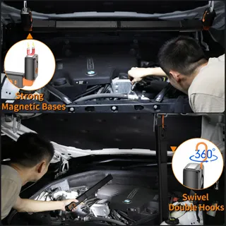 DAPHOMEU LED Werklamp Magnetisch Draadloos Werkplaats Garage — miniatuur 4