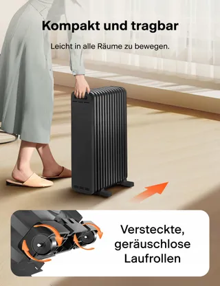 PELONIS Olieradiator 2500W Thermostaat Oververhittingsbeveiliging — miniatuur 7