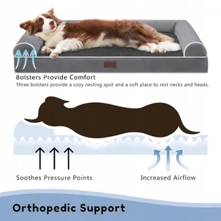 WESTERN HOME Hondenmand Orthopedisch Wasbaar L 106x76x19cm — miniatuur 4