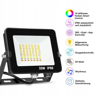 AUSYDE LED Schijnwerper Buiten Waterdicht Tuin 2 Stuks 35W — miniatuur 2