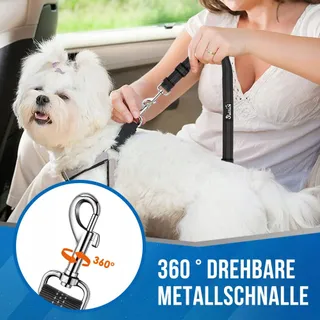 SLOWTON Dubbele Hondengordel Auto Elastisch Anti-Klit — miniatuur 3