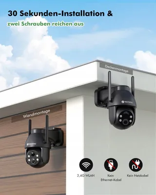YESYAMO 2K Buitencamera 355°/90° Pan Tilt WiFi Kleurennachtzicht — miniatuur 9