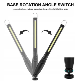 HTBAKOI LED Werklamp Accu Magneet Haak — miniatuur 5