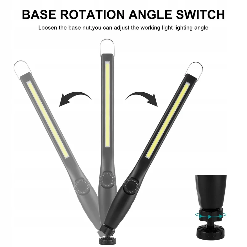 HTBAKOI LED Werklamp Accu Magneet Haak — foto 5