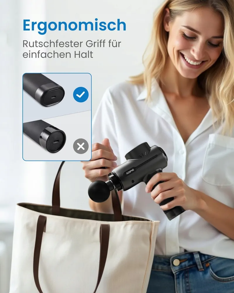 RENPHO Massagegeweer Diep Weefsel USB C Spierontspanning Zwart — foto 5