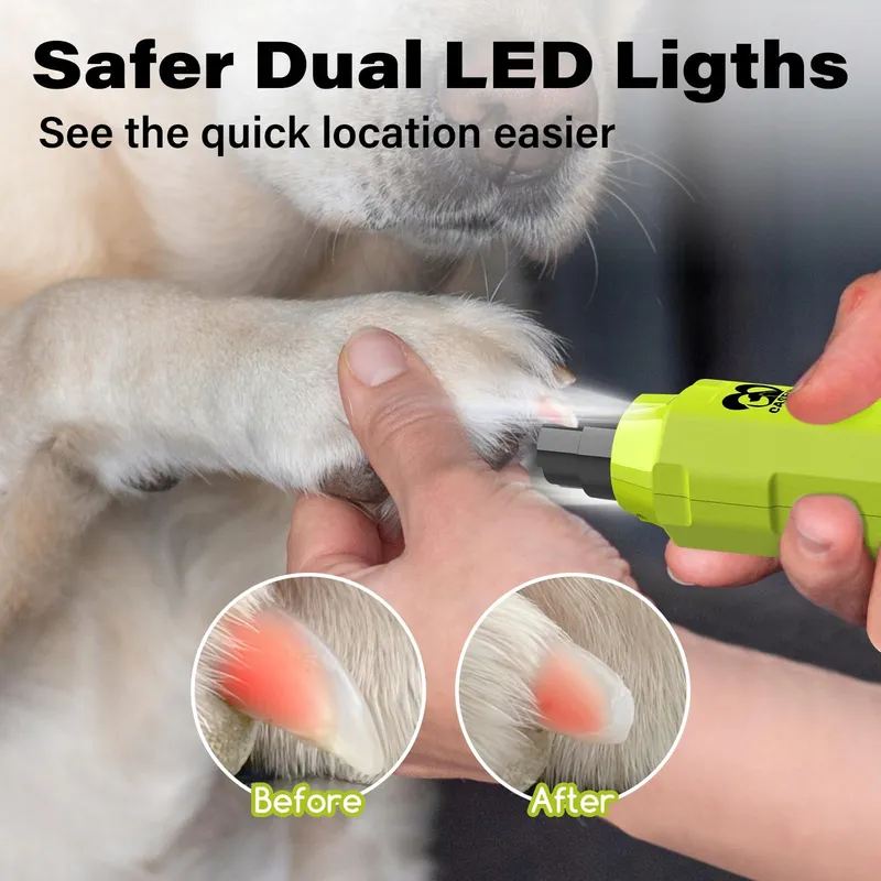 CASFUY Nagelslijper Voor Honden 6 Standen Superstil Elektrisch Groen — foto 3