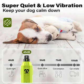 CASFUY Nagelslijper Voor Honden 6 Standen Superstil Elektrisch Groen — miniatuur 4
