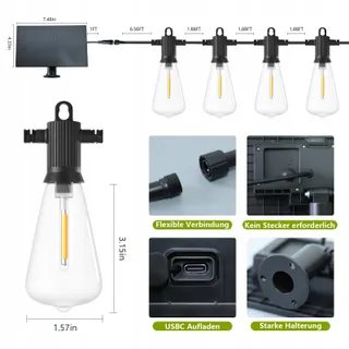 ZOTOYI Solar Tuinlamp 15M IP65 24+2 LED Waterdicht — miniatuur 7