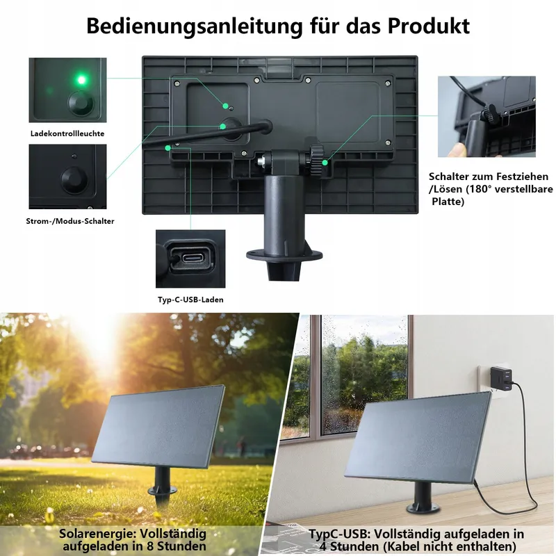 ZOTOYI Solar Tuinlamp 15M IP65 24+2 LED Waterdicht — foto 6