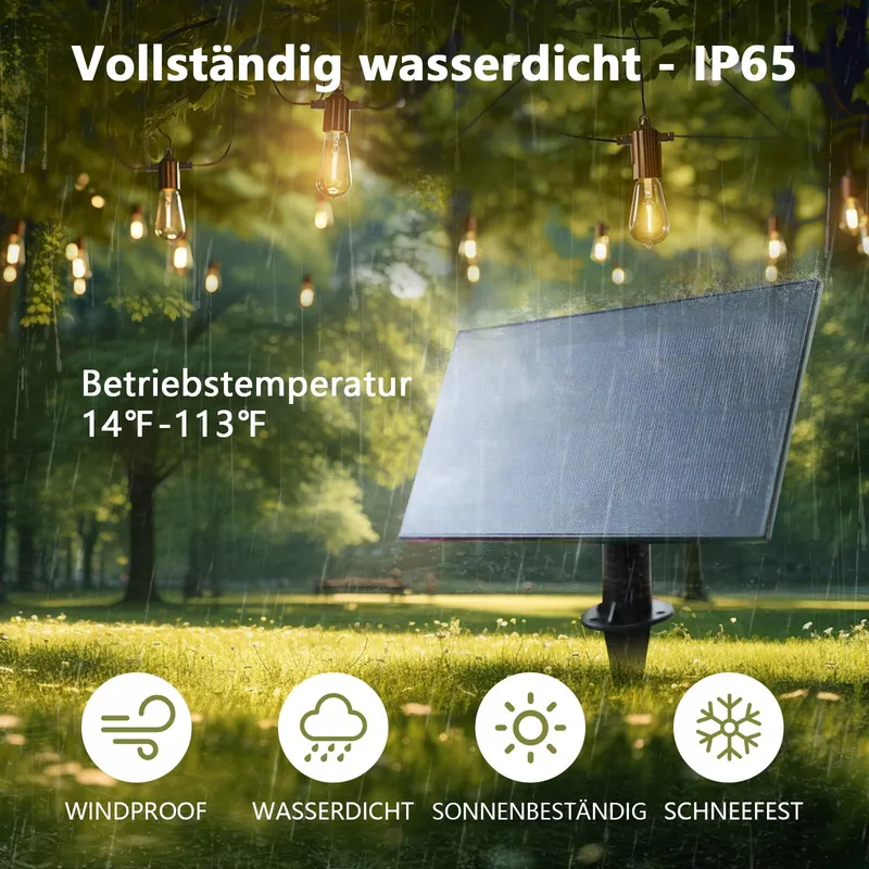 ZOTOYI Solar Tuinlamp 15M IP65 24+2 LED Waterdicht — foto 3