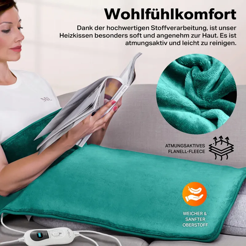 SINNLEIN Elektrisch Verwarmingskussen 60x85cm Turquoise — foto 5