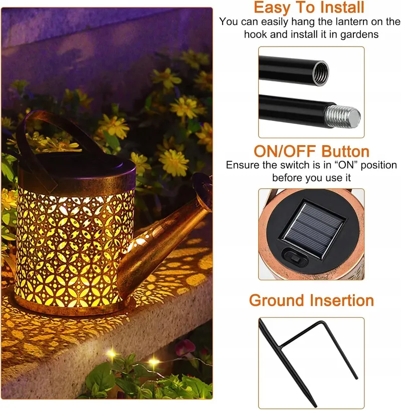 KIZOZO Solar Gieter LED Tuinverlichting IP65 Waterdicht — foto 3