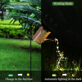KIZOZO Solar Gieter LED Tuinverlichting IP65 Waterdicht — miniatuur 2
