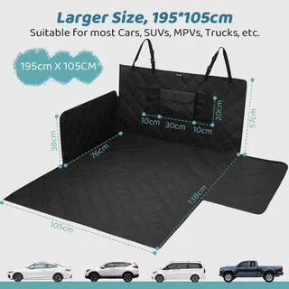 KYG Kofferbakmat Hond Waterdicht Antislip 195x105cm — miniatuur 2