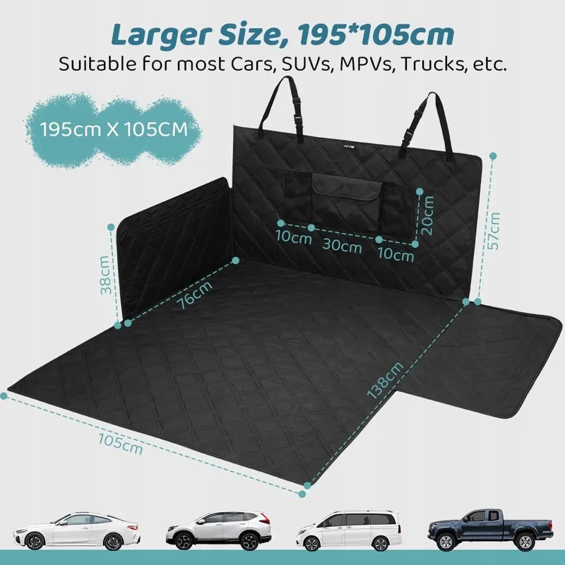 KYG Kofferbakmat Hond Waterdicht Antislip 195x105cm β foto 2