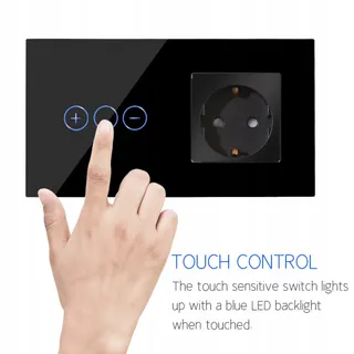 CNBINGO Smart WiFi Lichtschakelaar Schuko Stopcontact Zwart — miniatuur 3
