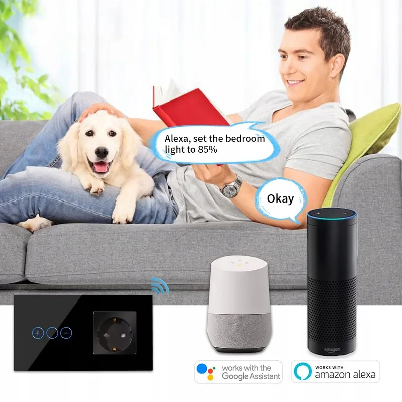 CNBINGO Smart WiFi Lichtschakelaar Schuko Stopcontact Zwart — foto 6